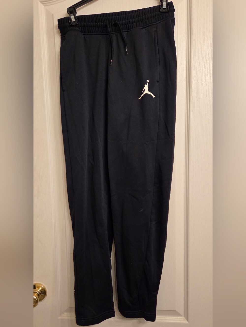 Jordan Black Jogger Sweatpants with White Jumpman KIDS SIZE 13-15